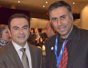 Dr. Abbey with Carlos Ghosn President and CEO of Nissan