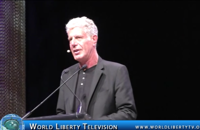 Anthony  Bourdain  American Chef, Author  and TV Personality Speaking at WOBI-2017