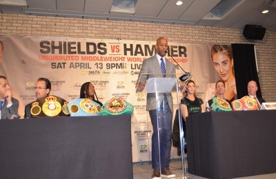 Claressa  Sheilds vs. Christina Hammer NY Press Conf  for Undisputed Middleweight belts