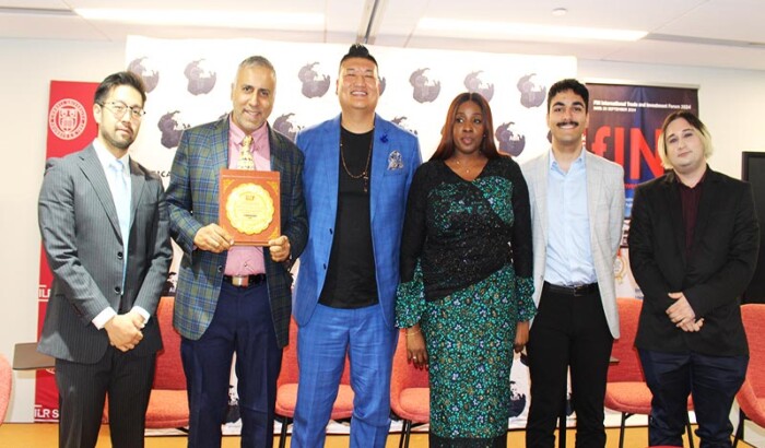 Dr Adal Honored with the Sustainable “Humanitarian” Champion Award During UN week by FIN Awards-2024