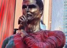 Cristiano Ronaldo Monument Unveiling by Sculptor Sergio Furnari at Times Square NYC-2025